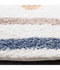 Safavieh Calico Shag Ivory / Taupe CLC106 6 ft. 7 in. X 6 ft. 7 in. Round Rug