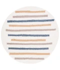 Safavieh Calico Shag Ivory / Gold CLC110 6 ft. 7 in. X 6 ft. 7 in. Round Rug