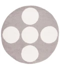 Safavieh Calico Shag Grey / Ivory CLC120 6 ft. 7 in. X 6 ft. 7 in. Round Rug