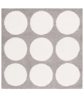 Safavieh Calico Shag Grey / Ivory CLC120 6 ft. 7 in. X 6 ft. 7 in. Square Rug