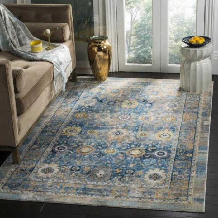 Safavieh Claremont Blue / Gold CLR663 5 ft. 1 in. X 7 ft. 9 in.  Rug