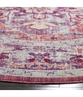 Safavieh Claremont Purple / Coral CLR664 6 ft. 7 in. X 6 ft. 7 in. Round Rug