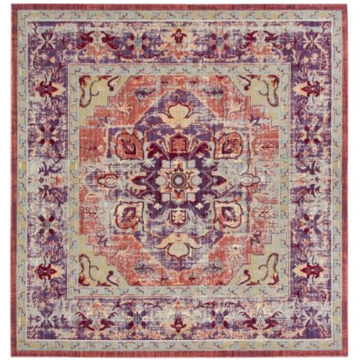 Safavieh Claremont Purple / Coral CLR664 9 ft. X 12 ft. Rectangle Rug