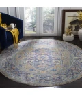 Safavieh Claremont Blue / Gold CLR664 6 ft. 7 in. X 6 ft. 7 in. Square Rug