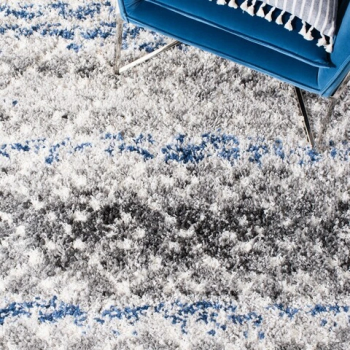 Safavieh Canyon Shag Grey / Ivory CNY521 6 ft. 7 in. X 6 ft. 7 in. Square Rug