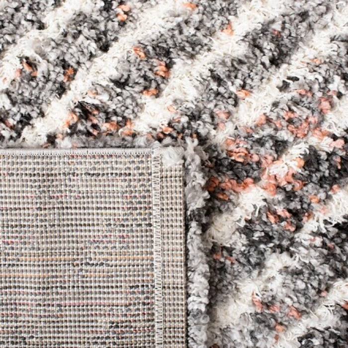 Safavieh Canyon Shag Grey / Ivory CNY551 4 ft. X 6 ft. Rectangle Rug