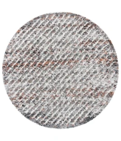Safavieh Canyon Shag Grey / Ivory CNY551 6 ft. 7 in. X 6 ft. 7 in. Round Rug