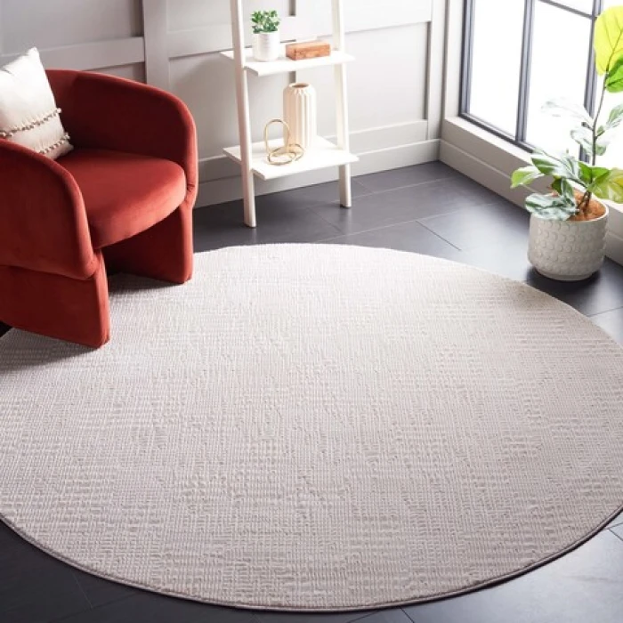 Safavieh Continental Ivory / Beige CON102 6 ft. 7 in. X 6 ft. 7 in. Round Rug