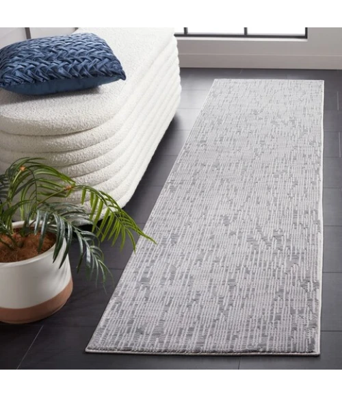 Safavieh Continental Dark Grey / Light Grey CON106 2 ft. 3 in. X 8 ft. Runner Rug