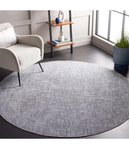 Safavieh Continental Dark Grey / Light Grey CON106 6 ft. 7 in. X 6 ft. 7 in. Round Rug