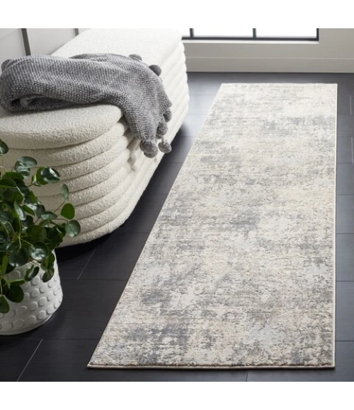 Safavieh Continental Light Beige / Dark Grey CON112 2 ft. 3 in. X 8 ft. Runner Rug