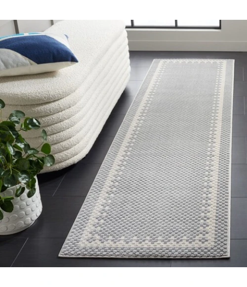 Safavieh Continental Grey / Beige CON118 2 ft. 3 in. X 8 ft. Runner Rug