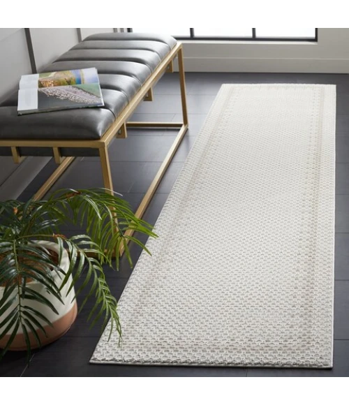 Safavieh Continental Light Grey / Dark Grey CON118 2 ft. 3 in. X 8 ft. Runner Rug