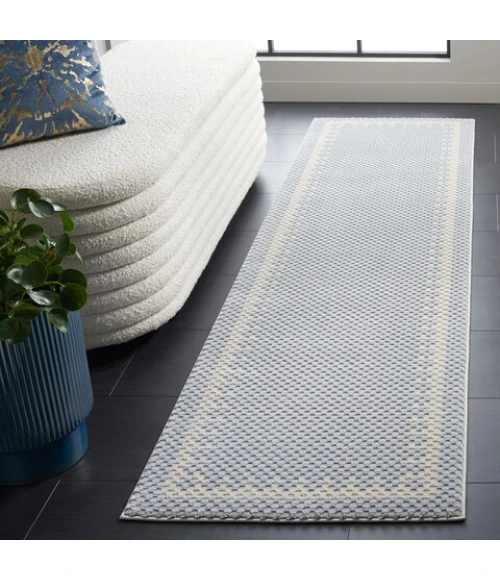 Safavieh Continental Blue / Beige CON118 2 ft. 3 in. X 8 ft. Runner Rug