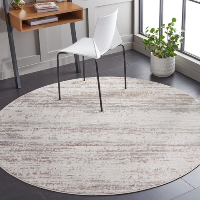 Safavieh Diamond Beige / Grey Brown DIA130 6 ft. 7 in. X 6 ft. 7 in. Round Rug
