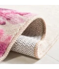 Safavieh Door And Kitchen Mat Ivory / Pink DKM338 4 ft. X 6 ft. Rectangle Rug