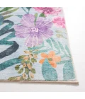 Safavieh Door And Kitchen Mat Aqua / Pink DKM338 2 ft. 3 in. X 3 ft. 9 in. Accent Rug