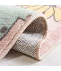 Safavieh Door And Kitchen Mat Pink / Green DKM373 2 ft. X 3 ft. Accent Rug