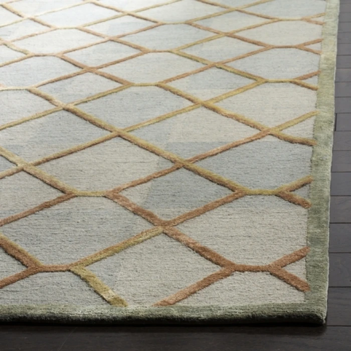 Safavieh Nepalese Aqua / Gold DVE473 6 ft. X 9 ft. Rectangle Rug