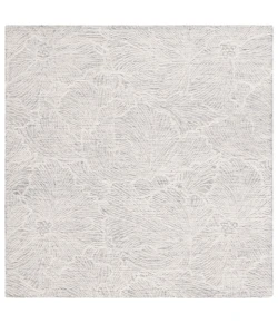 Safavieh Ebony Grey / Ivory EBN101 6 ft. X 6 ft. Square Rug