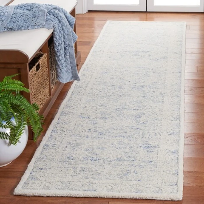Safavieh Ebony Blue / Ivory EBN102 2 ft. 3 in. X 9 ft. Runner Rug