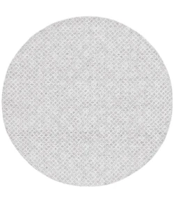 Safavieh Ebony Grey / Ivory EBN103 6 ft. X 6 ft. Round Rug