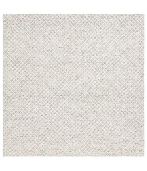 Safavieh Ebony Grey / Ivory EBN103 6 ft. X 6 ft. Square Rug