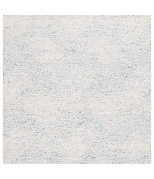 Safavieh Ebony Blue / Ivory EBN105 6 ft. X 6 ft. Square Rug