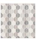 Safavieh Ebony Grey / Ivory EBN108 6 ft. X 6 ft. Square Rug