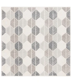 Safavieh Ebony Grey / Ivory EBN108 6 ft. X 6 ft. Square Rug