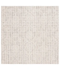 Safavieh Ebony Grey / Ivory EBN111 6 ft. X 6 ft. Square Rug
