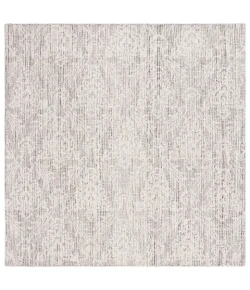 Safavieh Ebony Grey / Ivory EBN112 6 ft. X 6 ft. Square Rug