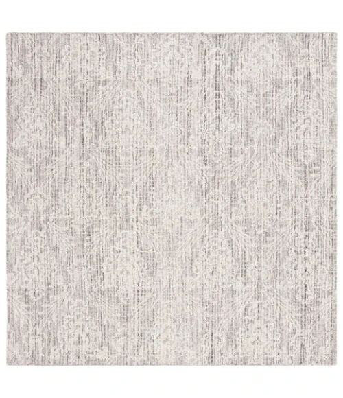 Safavieh Ebony Grey / Ivory EBN112 6 ft. X 6 ft. Square Rug