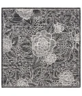 Safavieh Ebony Black / Ivory EBN114 6 ft. X 6 ft. Square Rug
