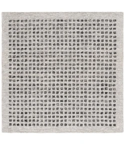 Safavieh Ebony Silver / Black EBN203 6 ft. X 6 ft. Square Rug
