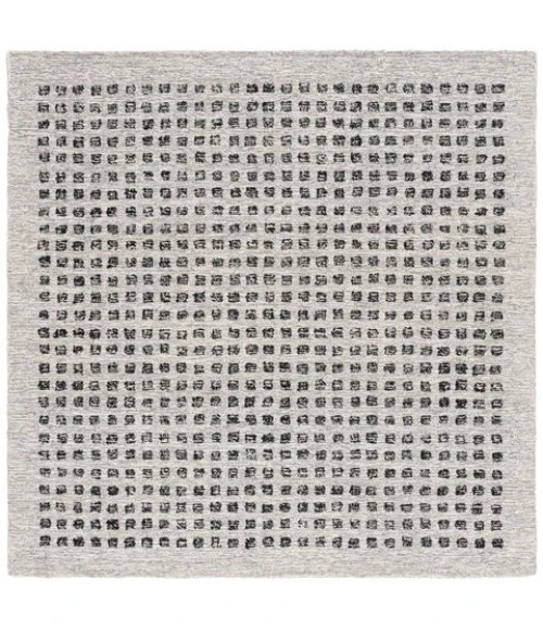 Safavieh Ebony Silver / Black EBN203 6 ft. X 6 ft. Square Rug