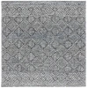 Safavieh Ebony Silver / Black EBN204 6 ft. X 6 ft. Square Rug