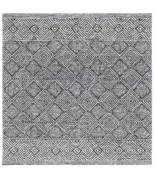 Safavieh Ebony Silver / Black EBN204 6 ft. X 6 ft. Square Rug