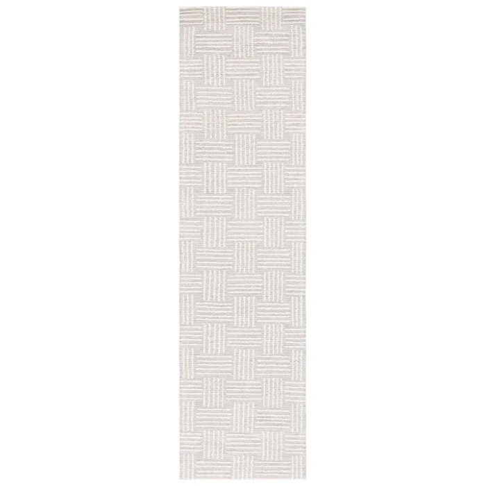 Safavieh Ebony Light Grey / Ivory EBN355 2 ft. 3 in. X 9 ft. Runner Rug