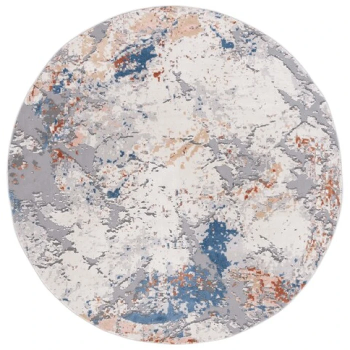 Safavieh Eternal Ivory / Blue Grey ETL236 6 ft. 7 in. X 6 ft. 7 in. Round Rug