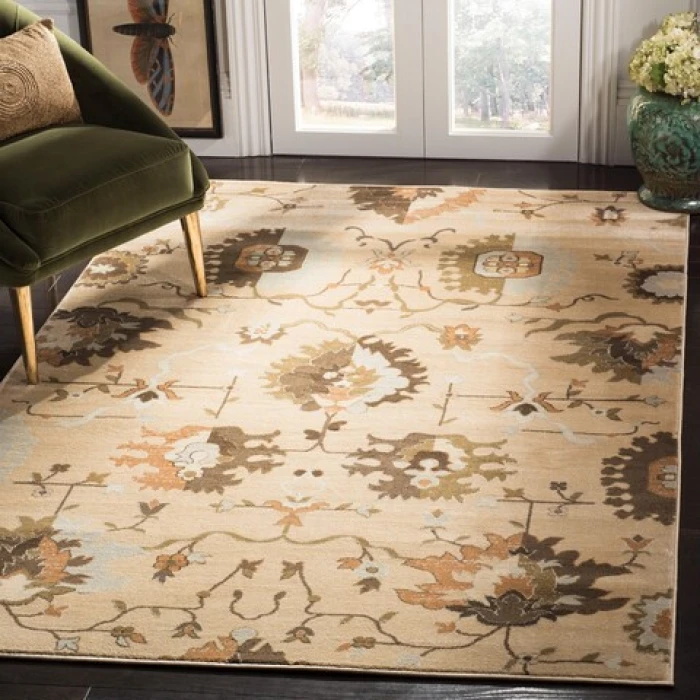 Safavieh Florenteen Ivory / Brown FLR129 5 ft. 1 in. X 7 ft. 7 in. Rectangle Rug