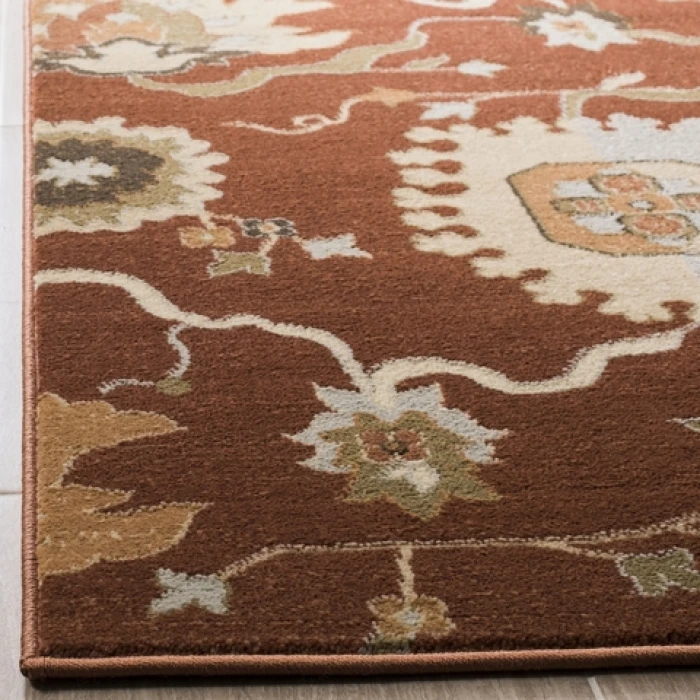 Safavieh Florenteen Rust / Ivory FLR129 5 ft. 1 in. X 7 ft. 7 in. Rectangle Rug