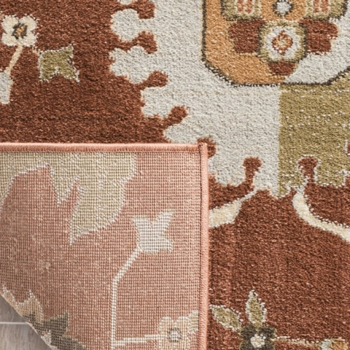 Safavieh Florenteen Rust / Ivory FLR129 5 ft. 1 in. X 7 ft. 7 in. Rectangle Rug
