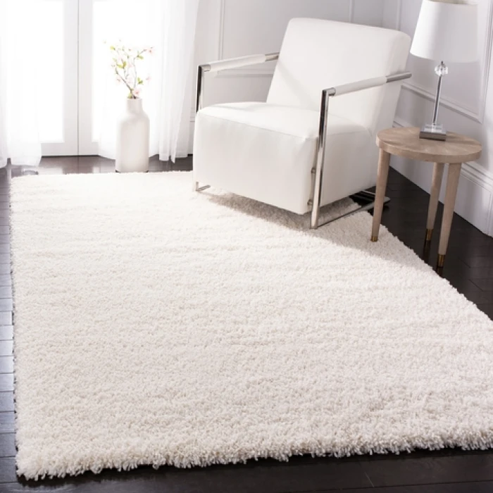 Safavieh Fontana Shag  Ivory FNT800 5 ft. 3 in. X 5 ft. 3 in. Square Rug