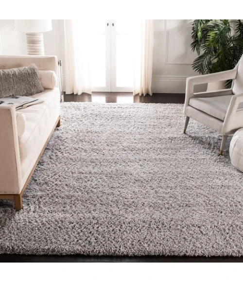 Safavieh Fontana Shag  Grey FNT800 8 ft. X 8 ft. Square Rug