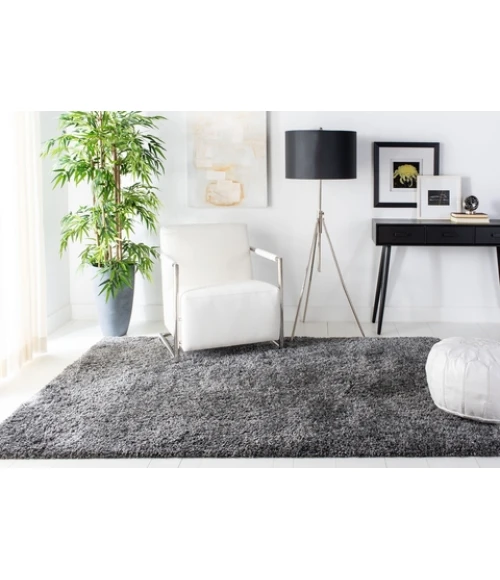 Safavieh Fontana Shag  Silver FNT800 6 ft. 7 in. X 6 ft. 7 in. Square Rug