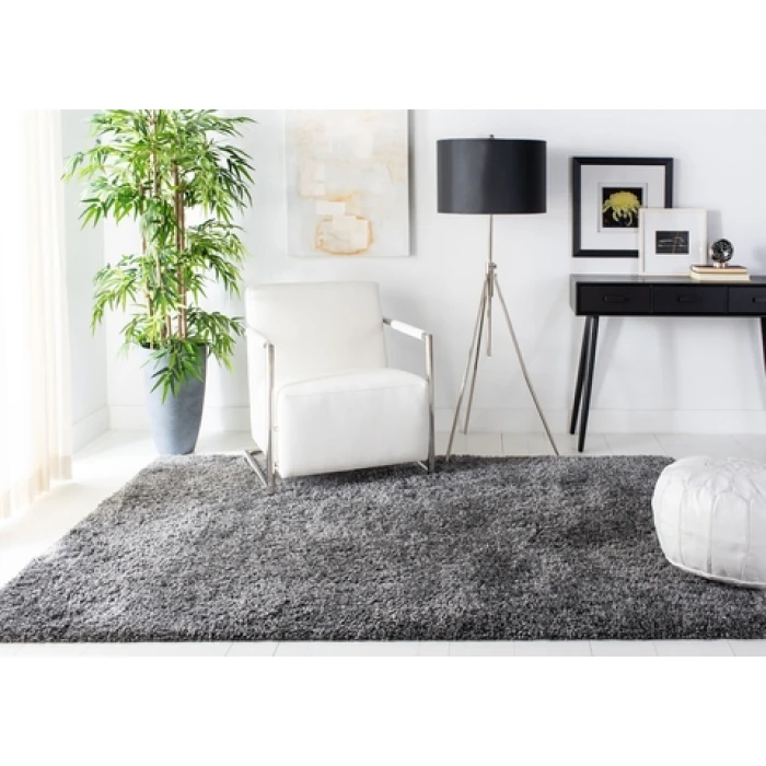 Safavieh Fontana Shag  Silver FNT800 6 ft. 7 in. X 9 ft. Rectangle Rug