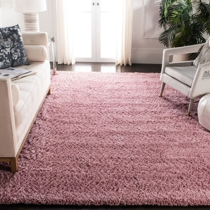 Safavieh Fontana Shag  Pink FNT800 6 ft. 7 in. X 9 ft. Rectangle Rug