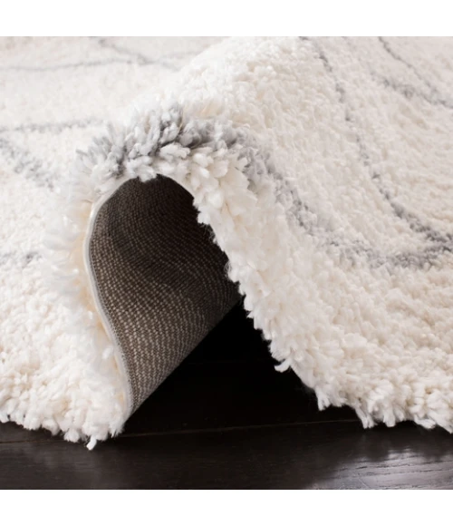 Safavieh Fontana Shag  Cream / Grey FNT815 2 ft. 3 in. X 12 ft. Runner Rug
