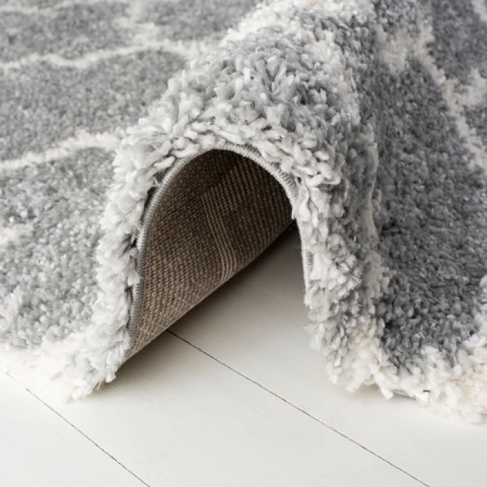 Safavieh Fontana Shag  Grey / Cream FNT818 8 ft. X 10 ft. Rectangle Rug